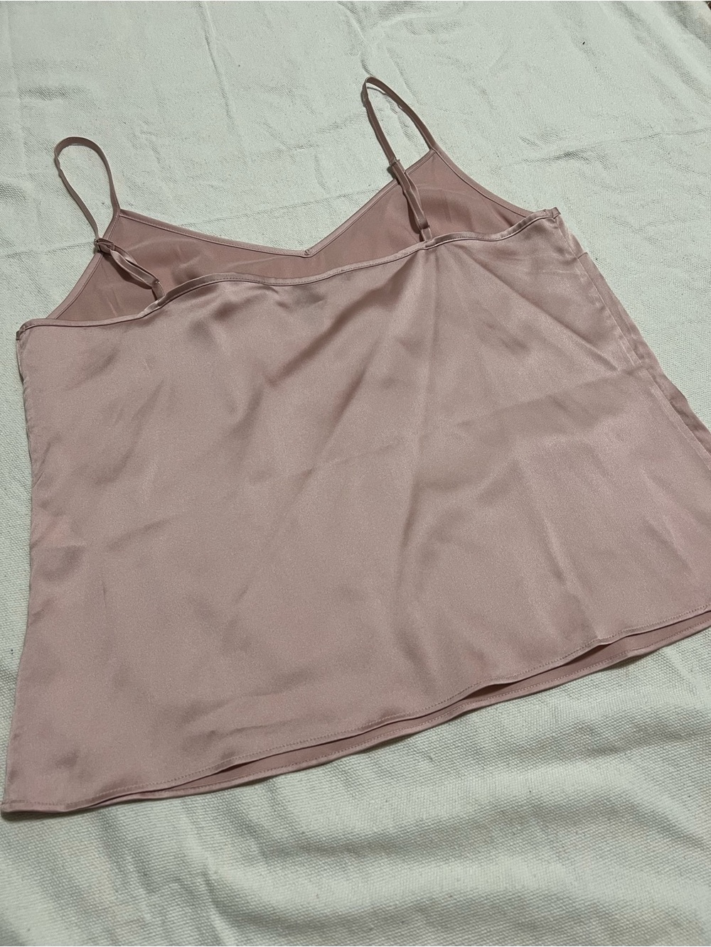 White House Black Market Sz M Pink Blush Camisole V Neck Adjustable Straps - Picture 5 of 7